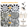 Buffing Wheel Wheel Shaped Polishing Tool Polishing Wheel Kits for Drill Buffing Pad for Metal Aluminum Stainless Etc.