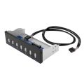 ALLOYSEED 5.25 inch 9 Pin to 7 Ports USB 2.0 Hub CD-ROM Drive Bay CD ROM Front Panel with HUB Chip for Computer Case.