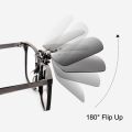 Car Rimless Polarized Sunglasses Clip on Glasses for Driver Driving Night Vision Sun Glasses Men Flip on Myopia Glasses.