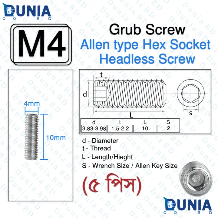 M4%20Grub%20Screw%20Stainless%20Steel%20Flat%20Point%20-%20Image%202
