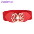 Retro Dress Belt Stylish Heart Buckle Elastic Belt for Women Perfect for Dresses Coats Parties Daily Wear Faux Leather Waistband Versatile Chic Accessory Practical Faux Leather Belt.