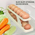 CloudTab Automatic 2-Tier Rolling Egg Dispenser For 12-14 Eggs Roll Down Space-Saving Gravity-Fed Design Durable Storage Solution for Refrigerator Pantry Kitchen Double-Layer Egg Holder.