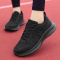 Cross-border plus size women's shoes fly woven mesh outdoor sports shoes for students casual and versatile running shoes for women are light and breathable.