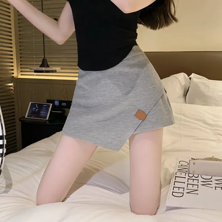 Hong%20Kong%20Style%20Pure%20Pink%20Skirt%20Women's%20Summer%20Design%20IrregularAWord%20SkirtinsHot%20Girl%20Short%20Skirt%20High%20Waist%20Skirt%20-%20Image%209