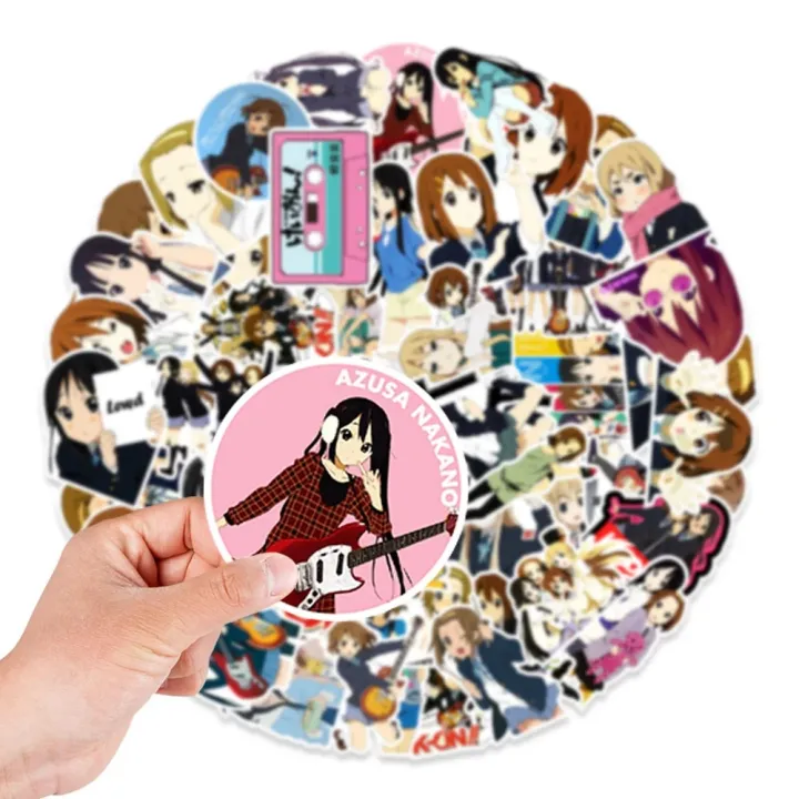 10/30/50PCS%20Animation%20K-ON%20Graffiti%20Waterproof%20Sticker%20Cartoon%20Cute%20Character%20Hand%20Account%20Water%20Cup%20Skateboard%20Helmet%20Wholesale%20-%20Image%203