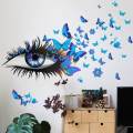 Beautiful Eye Butterfly Wall Stickers For Girls Room Living Room Bedroom Home Decoration Art Wallpaper Creative Beautify Decals( height 23/ width 31 inch) - Sticker - Sticker - wall decoration. 