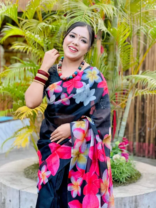New%20Exclusive%20Design%20Black%20Color%20Chandini%20%20Soft%20Silk%20Digital%20Print%20Saree%20for%20women%20-%20Image%203
