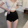 Suit Hot Girl White Super Short Shorts High Waist Casual PantsinsWomen's All-Matching Autumn2023New Split Hot Pants. 