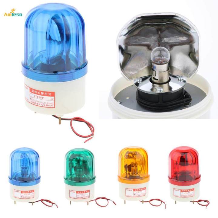 12V LED Rotating Strobe Warning Light Round Signal Beacon Flash Lamp Red