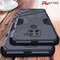 Pluscase for Xiaomi Redmi Note 9 stand case shockproof lens camera armor protective shell. 
