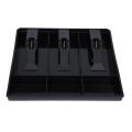 Delicate product Money Cash Coin Register Insert Tray Replacement Cashier Drawer Storage Register Tray Box Classify Store Black.