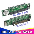 2.5" Ide Female Hdd Ssd To 44 Pin Sata Adapter Converter 1.5gbs Serial Adapter Converter Ata 133 100 Hdd Cd Dvd Serial Hard Disk. 