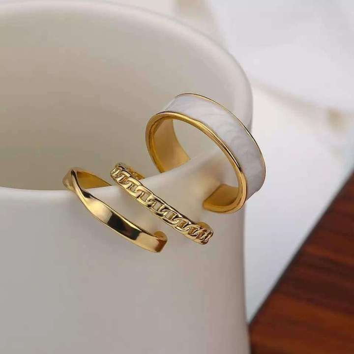 Fashion%203%20Pcs%20Adjustable%20Trendy%20Style%20Finger%20Ring%20Set%20for%20Women%20New%20Collection%20Gifts%20Rings%20Set%20Open%20Ring%20for%20Women%20Simple%20-%20Image%204
