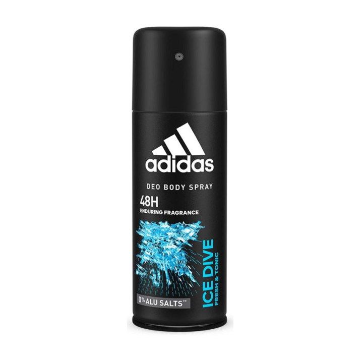150 ml Adidas ICE DIVE fresh & tonic Body spray International European product used for male
