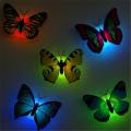 5 Piece LED Wall Stickers Colorful Changing Butterfly Glowing Wall Decals Night Light Lamp Home Decor Living Room Wall Sticker- 5 PCS.