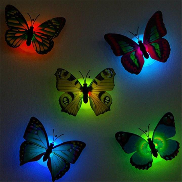5%20Piece%20LED%20Wall%20Stickers%20Colorful%20Changing%20Butterfly%20Glowing%20Wall%20Decals%20Night%20Light%20Lamp%20Home%20Decor%20%20Living%20Room%20Wall%20Sticker-%205%20PCS%20-%20Image%204
