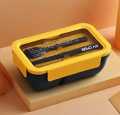 850 ML Leakproof Tiffin Box Free Spoon Chopsticks 2 Compartment Lunch Box.