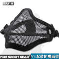 V1 Half Face Human Steel Wire Mesh Metal Outdoor Cycling Field Protective Mask. 