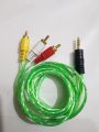 Audio Video AV Cable 3.5mm Headphone Jack 1:3 RCA TV Cable DV Digital Camera CD Player MP3 MP4 AV Out Cable. 