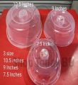 Microwave Food Cover Set - 3 Pcs, Clear Plastic, Non-Stick, Splatter Guard, Multiple Sizes. 