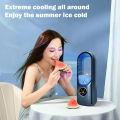 Bladeless Desktop Fan Portable Wireless Air Cooling Fan USB Charging Table Fan 6-speed Adjustable Low Noise Vertical Cooling Fan.