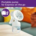 Philips Avent BPA Free Comfort Manual Breast Pump, soft petal shape massage cushions for easy expression Scf330/20.