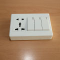 Electric Multi Socket 3 Pin Socket, 2 Pin Socket, MK Socket with Switch 5 Pin 3 Switch. 