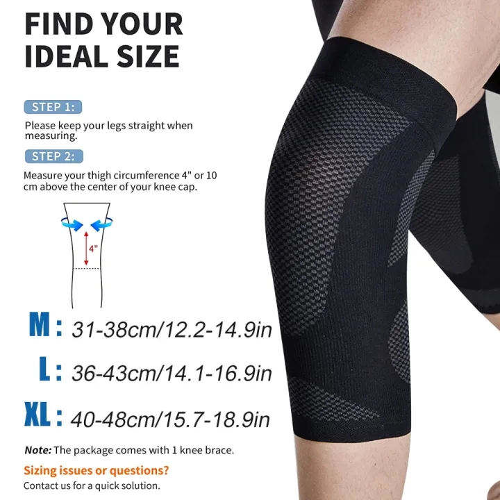 GOMOREON%201Pair%20Thin%20Knee%20Brace%20Support%20Elasticated%20Compression%20Knee%20Sleeve%20Leg%20Arthritis%20Injury%20Bandage%20Sleeve%20-%20Image%206
