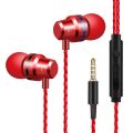 3.5mm Mobile Wired Headphones  Noise Cancelling Sports in-Ear Headsets   Earphone Earpiece With Mic Stereo Gaming Headset. 