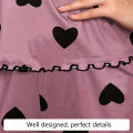 Two-Piece Heart Print Women's Pajamas Purple Blue Casual Homewear Comfortable Heart Print Pajama Sleepwear Set Heart Print Ice.