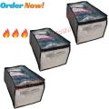 3 Pcs Pack 7 Grids Large) New Cloth Storage Box With Transparent Cover Premium Quality Dustproof Cloth Organizer Box With Zipper.