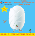 Bajaj Flora 3 Liter Instant Water Heater/Gizer (White and Blue) - Made in India - Enjoy Instant Hot Water.