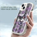 UCUC for Vivo Y03 Y18 Y18e Y28S 5G Back Cover Broom Kuromi Soft PU Leather Phone Cases. 
