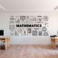 Mathematics Education Science Wall Sticker School Classroom Library Technology Inspirational Quote Wall Decal Decor.