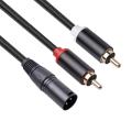 XLR To Dual RCA Audio Cable A1 XLR Male 3 Pin To Dual RCA Male Plug Stereo Audio Cable Amplifier Mixing Plug AV Cable. 