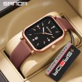 Sanda Women's Elegant Casual Business Square Diamond Quartz Watch SD1134-2.