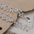 925 Sterling silver bracelets Charms bead chain fashion cute nice women grapes Bracelet wedding Jewelry.
