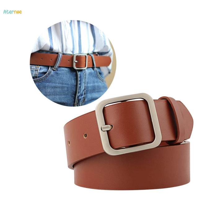 Women's%20PU%20Leather%20Belt%20Adjustable%20Female%20Waistband%20for%20Skirt%20Trousers%20Pants%20100cm%20Camel%20Buckle%20-%20Image%203