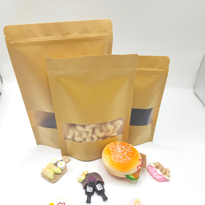 100/pcs%20StandUp%20Zip%20Lock%20Kraft%20Paper%20Window%20Bags%20for%20Gift,%20Dried%20Food,%20Fruit,%20Tea%20Packaging%20SelfSealing%20Pouches%20with%20Zipper%20-%20Image%203