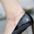 1 Pcs Summer Butterfly Beads Anklet Foot Chain Ankle Snow Bracelet Charm Crystal Anklet Tassel Beach Vintage Foot Jewelry Gift. 