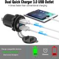 Dual USB Car Charger with Switch for Motorcycle Car Truck.