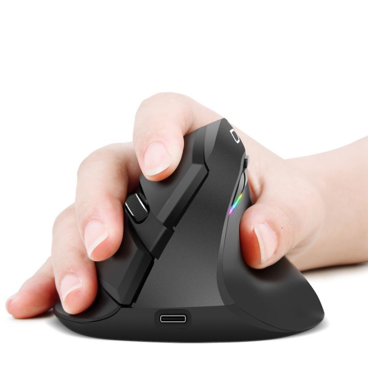 (COD)%20DELUX%20M618Mini%20Colorful%20Wireless%20Luminous%20Vertical%20Mouse%20Bluetooth%20Rechargeable%20Vertical%20Mouse%20-%20Image%205