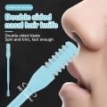 【hot】 Manual Nose Hair Trimmer Men And Women Double Head Nose Hair Removal Cutter Portable Washable Hair Remover Accessories Tool.
