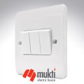 MK Made in Malaysia LOGIC PLUS 3 Gang 10A Three 3Gang Switch Socket. 