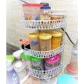 2 Pcs Metal Fruit busket corner Rack shelves display case for kitchen bathroom. 