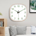 Square Luminous Wall Clock Clock Bedroom Noiseless Clock Living Room Quartz Clock Household Wall Clocks Simple and Light Luxury Pocket Watch. 