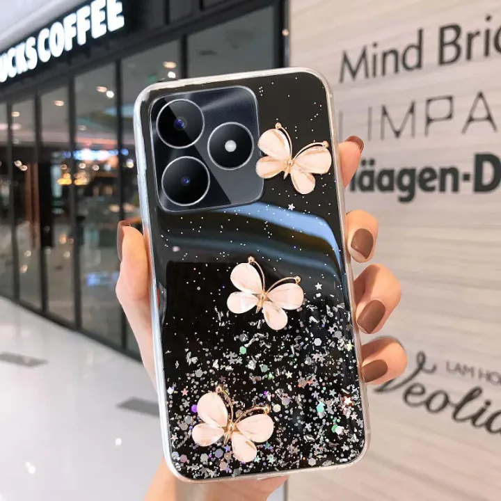 New%20Phone%20Case%20For%20Realme%20Note%2050%204G%20Cover%20Sparkling%20Star%20Moon%20Soft%20Silicone%20Transparent%20Butterfly%20Pattern%20Anti%20Drop%20For%20Realme%20Note50%204G%20Case%20-%20Image%209