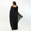 Black half silk matching jamdani saree for women - Sari. 