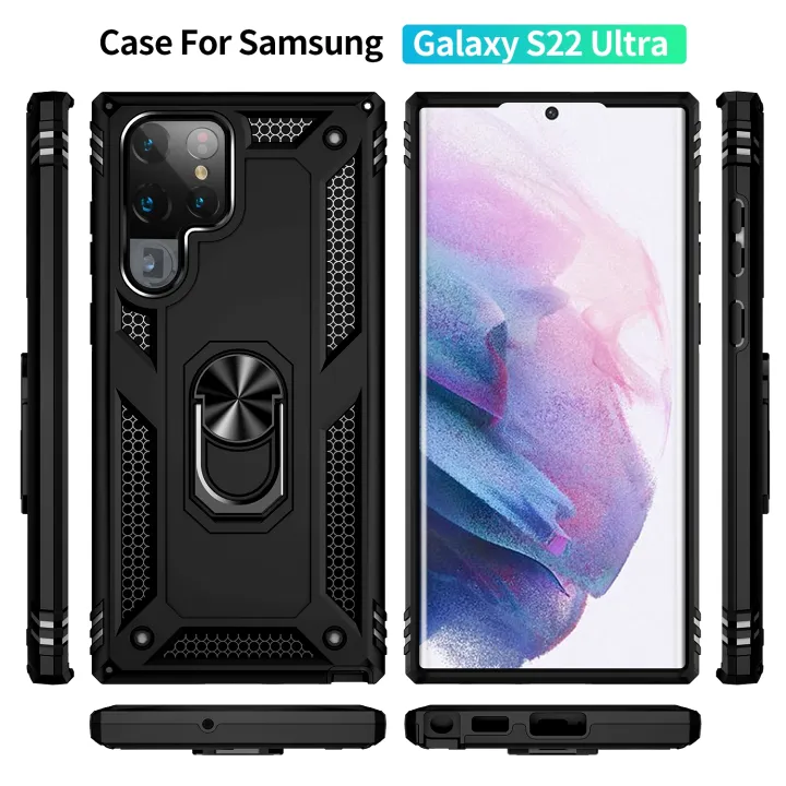 For%20Samaung%20Galaxy%20S22%20Ultra%205G%20Shockproof%20TPU%20+%20PC%20Protective%20Case%20with%20360%20Degree%20Rotating%20Holder(Black)%20-%20Image%208