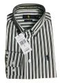 Man's cotton shirt full sleeve Ralph Lauren Slim Fit Striped Shirt- Ash Grey.